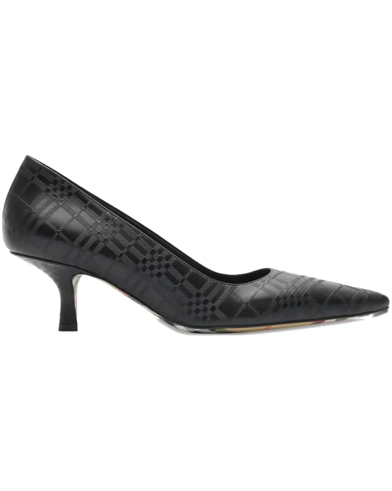 Burberry 55mm Dame pointed-toe check-embossed pumps - Schwarz Schwarz