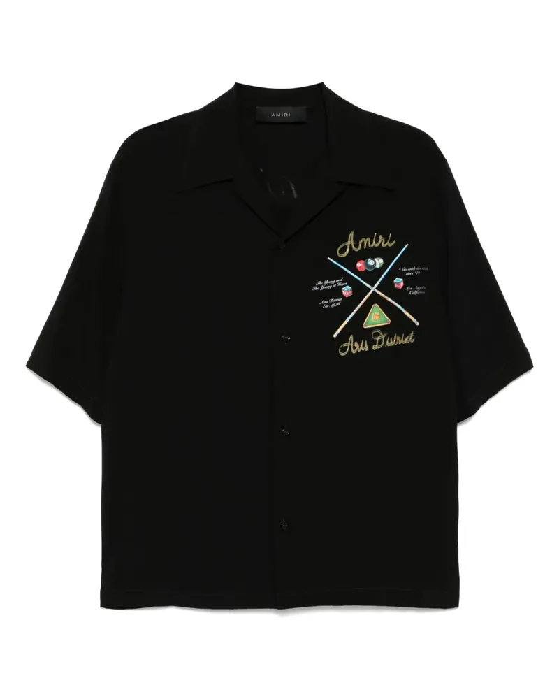 Amiri Bowlinghemd mit Cue-Print - Schwarz Schwarz