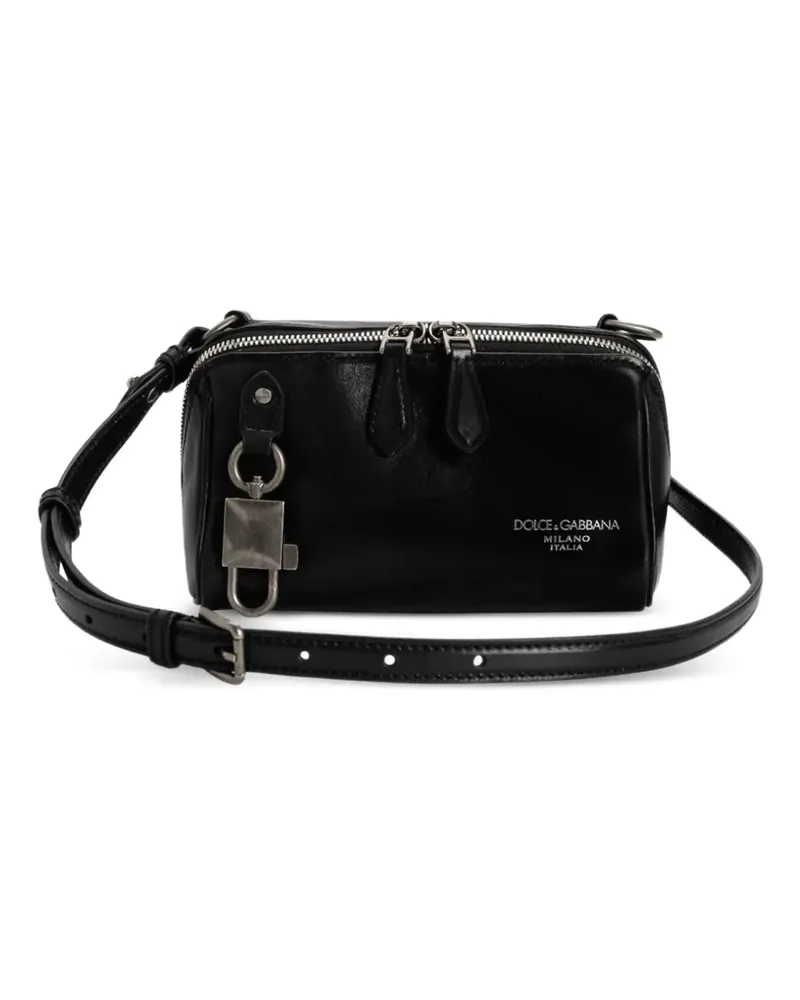 Dolce & Gabbana padlock-detailed shoulder bag - Schwarz Schwarz