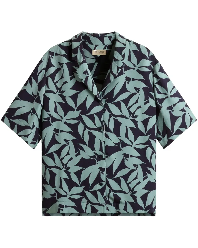 Woolrich Hemd mit Blumen-Print - Blau Blau