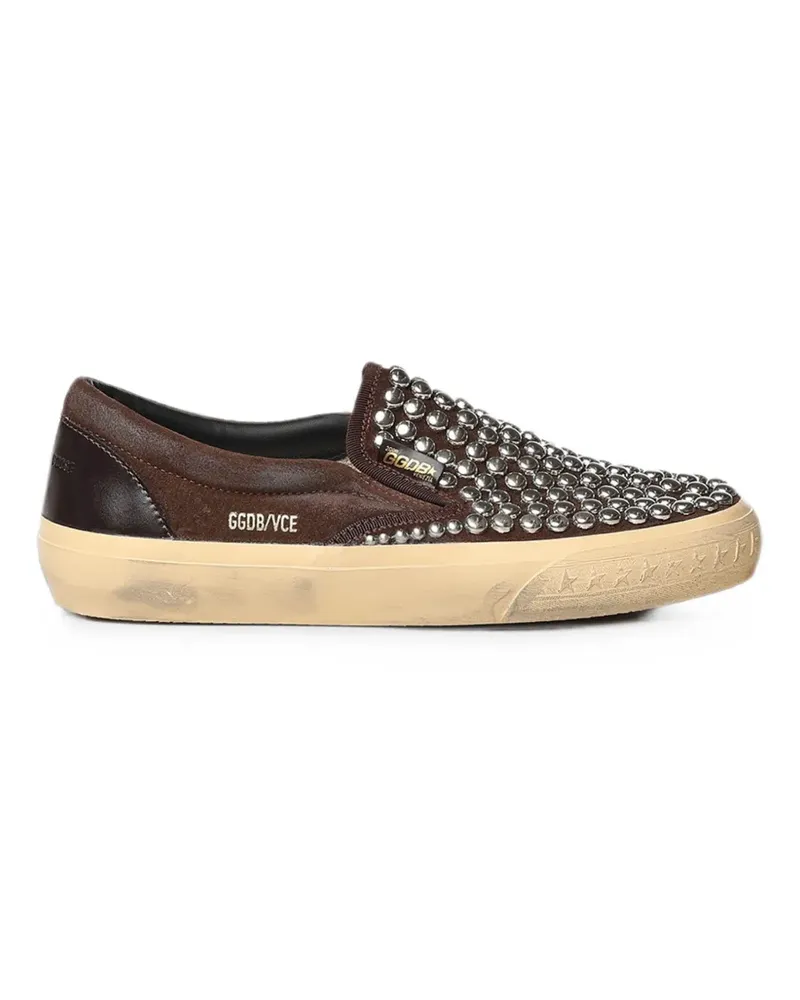 Golden Goose VCE stud-embellished leather sneakers - Braun Braun