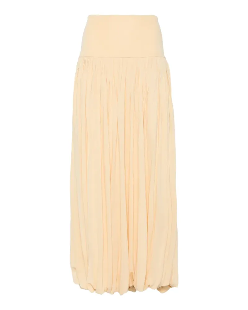 Totême gathered midi skirt - Nude Nude