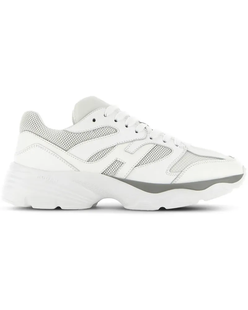 Hogan Sneakers mit Kontrasteinsätzen - Weiß Weiß