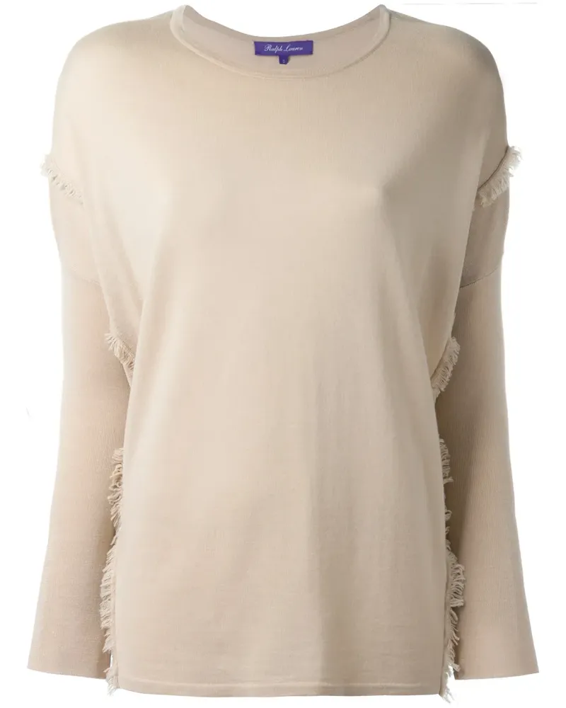Ralph Lauren Merinowollpullover mit Fransen - Braun Braun