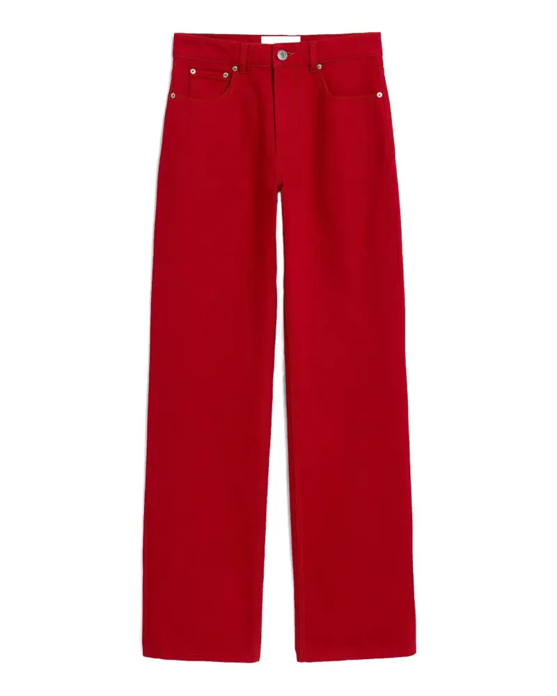 AMI Paris Jeans aus Baumwolle mit weiter Passform - Rot Rot