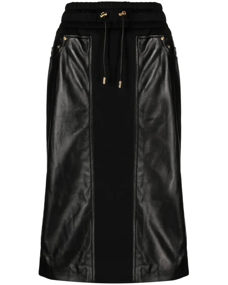 Tom Ford Midirock aus Leder mit Kordelzug - Schwarz Schwarz