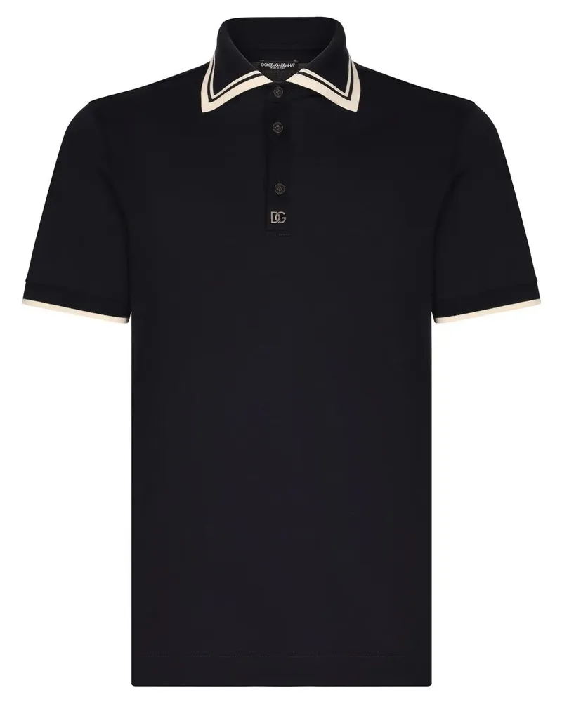 Dolce & Gabbana Poloshirt mit Logo-Stickerei - Blau Blau