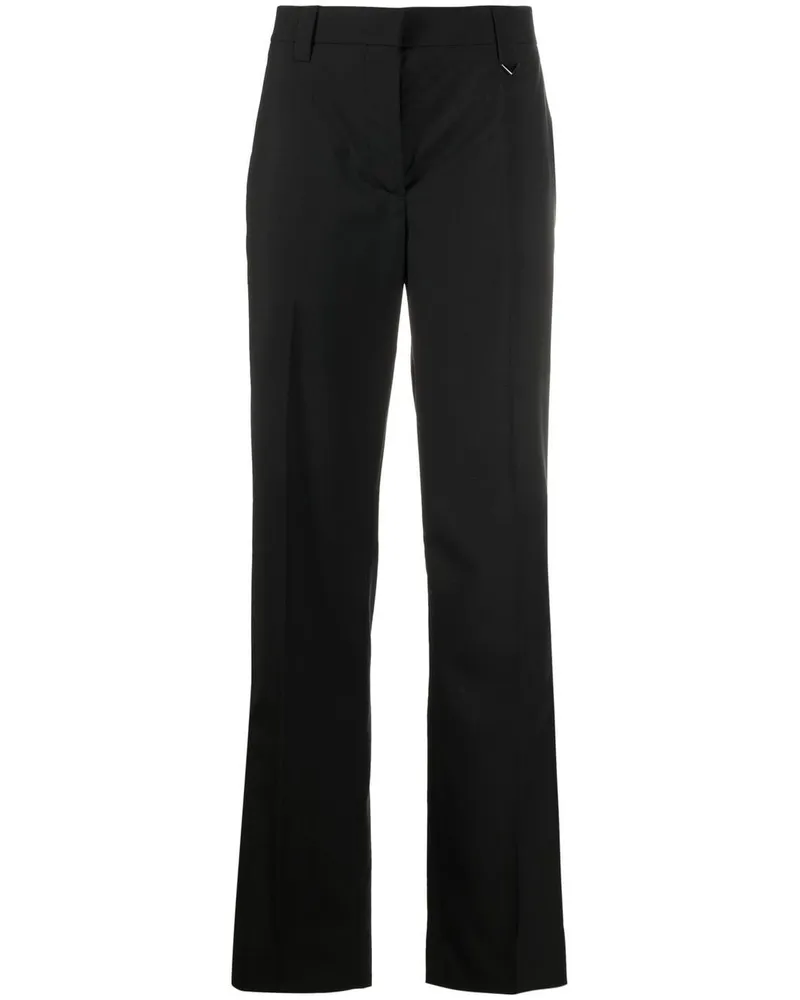 Prada Hose mit Logo-Schild - Schwarz Schwarz