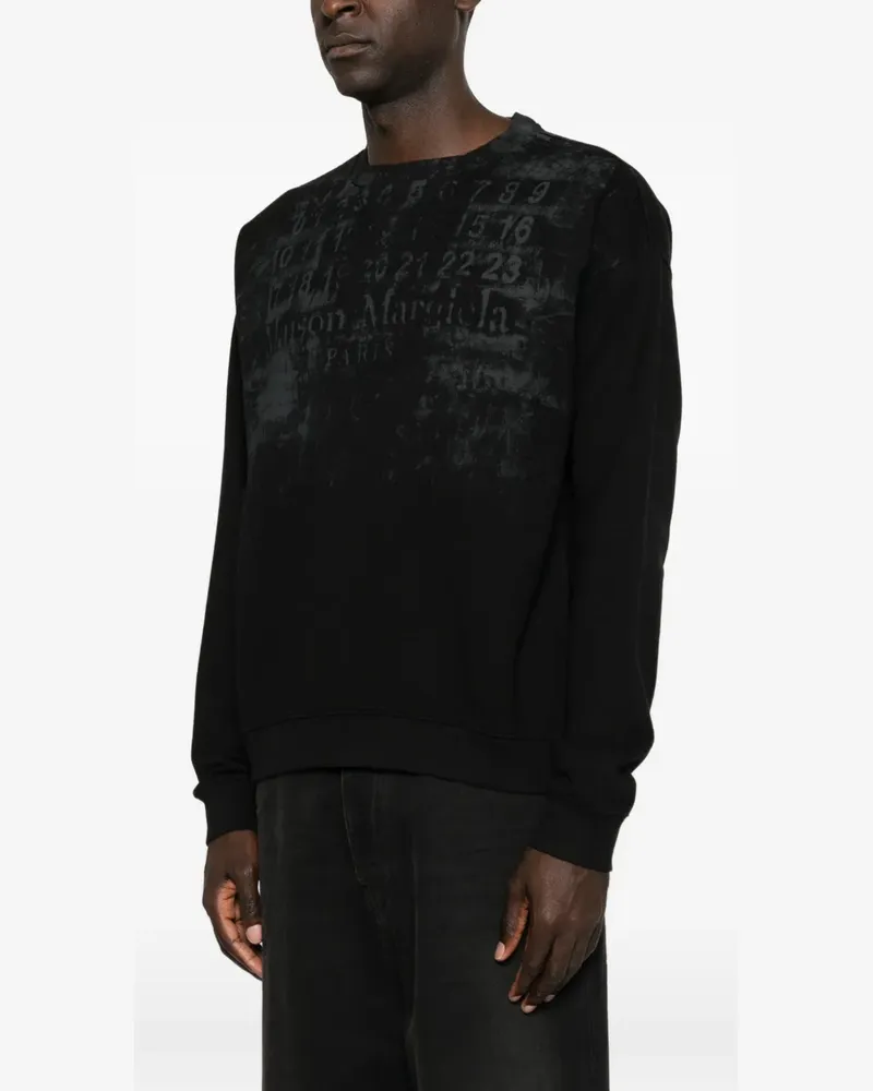 Maison Margiela logo-print crew-neck sweatshirt - Schwarz Schwarz