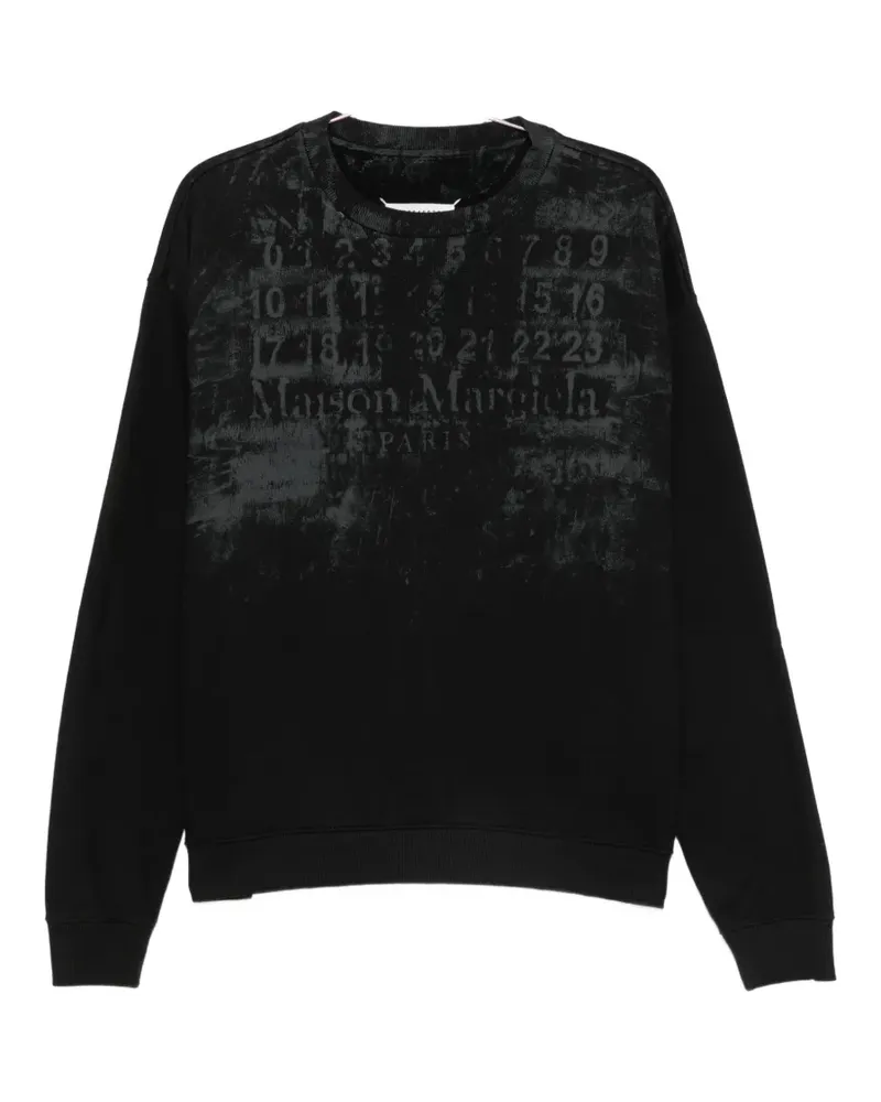 Maison Margiela logo-print crew-neck sweatshirt - Schwarz Schwarz