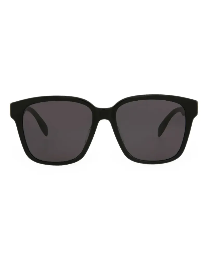 Alexander McQueen logo-print square-frame sunglasses - Schwarz Schwarz
