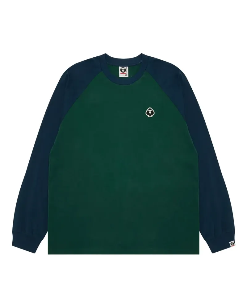 BAPE T-Shirt mit Raglanärmeln - Grün Grün
