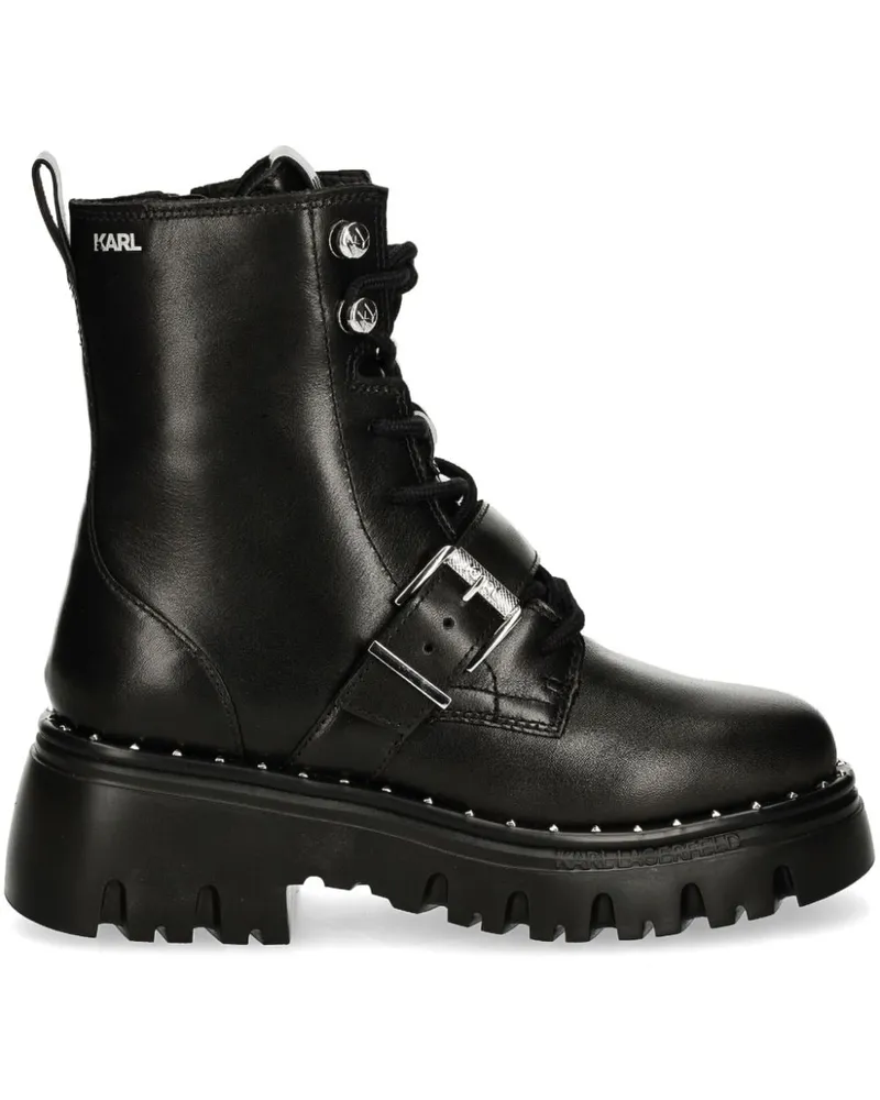 Karl Lagerfeld Stiefel mit Nieten - Schwarz Schwarz