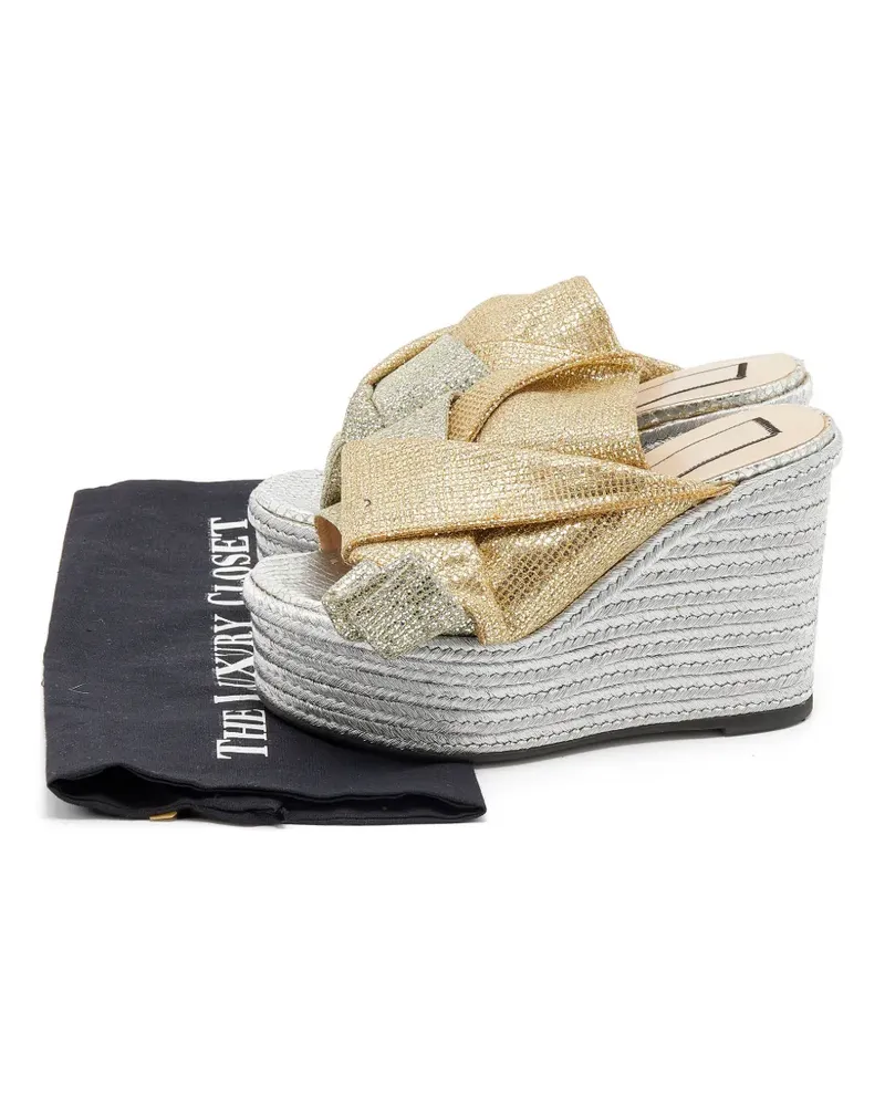 N° 21 knot-detail heeled espadrilles - Silber Silber