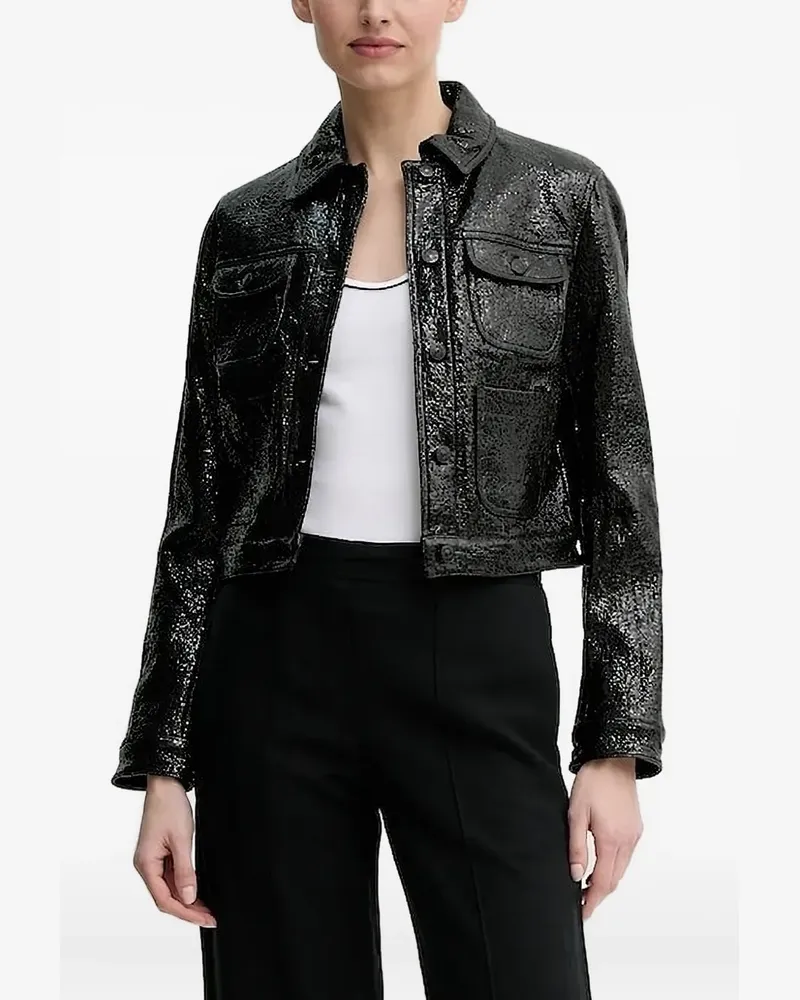 The Kooples Jacke mit Pailletten - Schwarz Schwarz