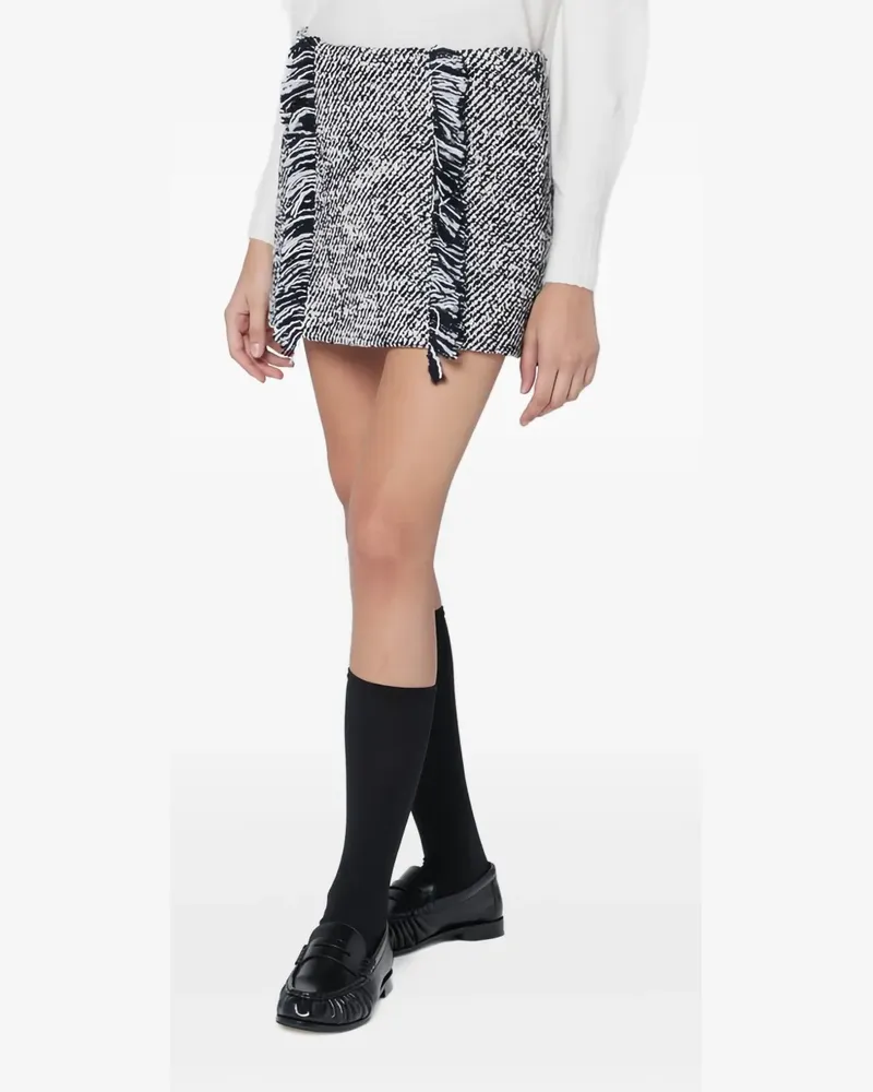 Durazzi Milano Minirock mit Fransen - Schwarz Schwarz