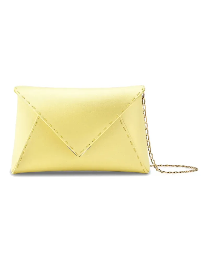 Tyler Ellis Lee Pouchet satin clutch bag - Gelb Gelb