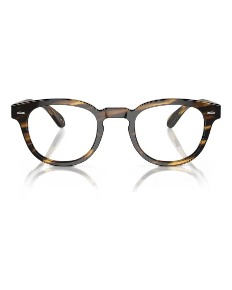 Oliver Peoples Sheldrake round-frame glasses - Braun Braun