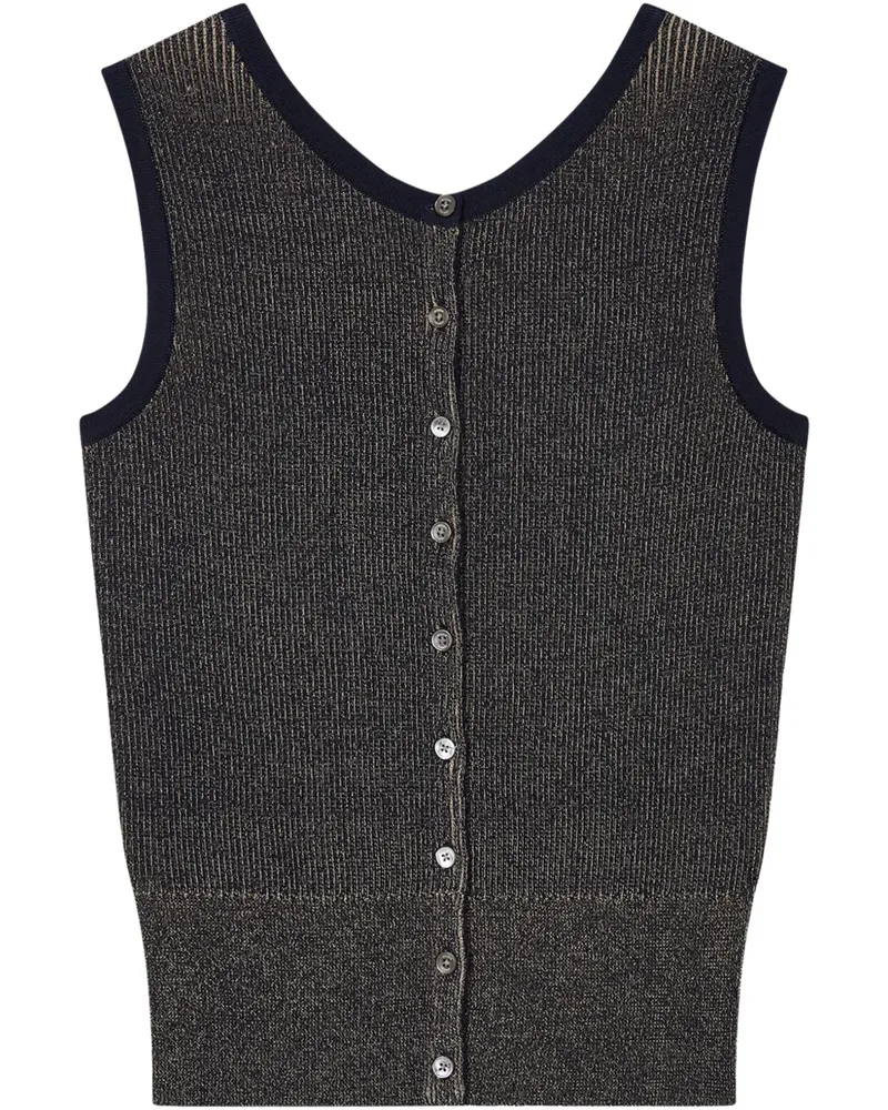 STUDIO TOMBOY Geripptes Top - Blau Blau