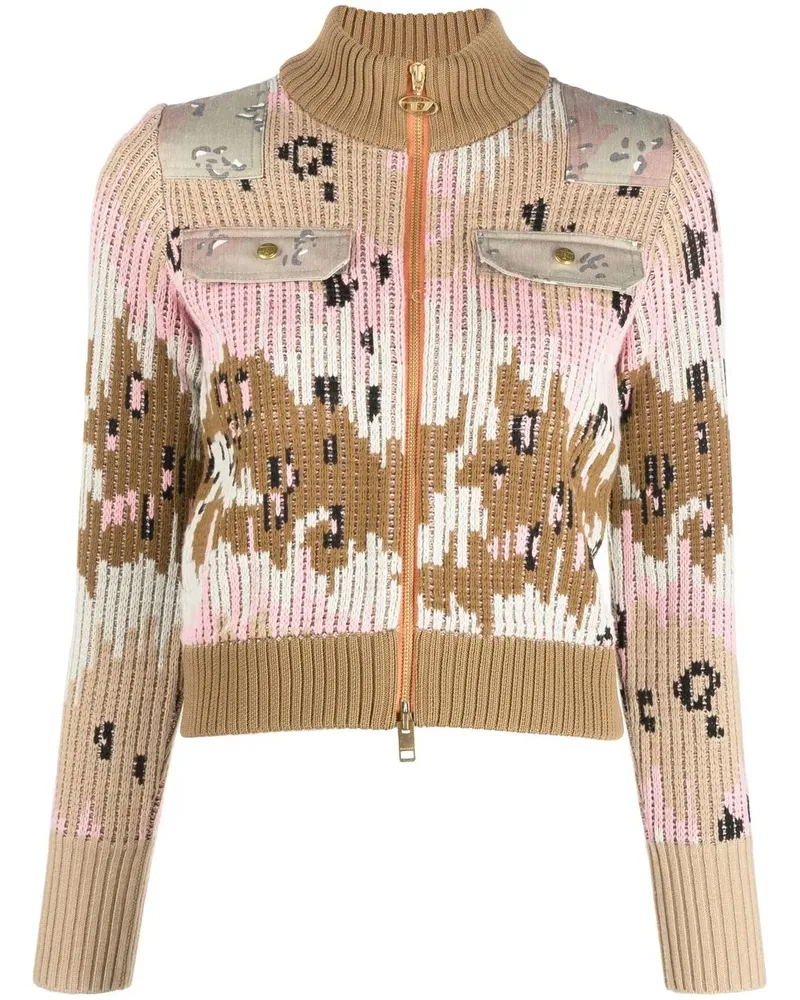 Diesel Cardigan mit Reißverschluss - Nude Nude