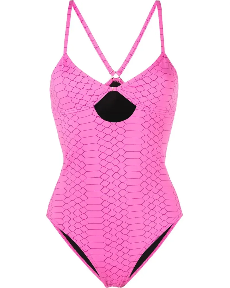 Zadig & Voltaire Badeanzug mit Schlangen-Print - Rosa Rosa