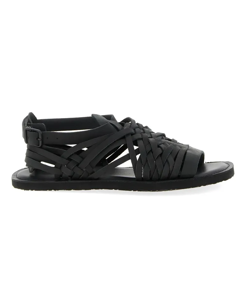 Yohji Yamamoto braided leather sandals - Schwarz Schwarz