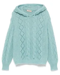 Twin-Set Pullover mit Kapuze Blau