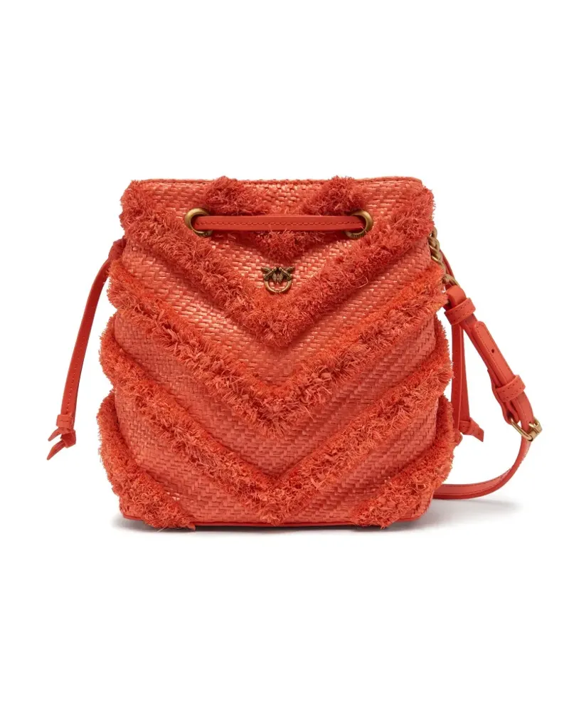 Pinko Beuteltasche aus Bast - Rot Rot