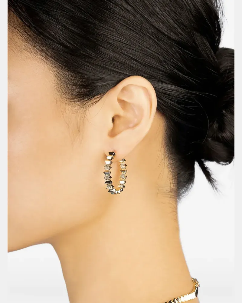 APM Monaco Up and Down hoop earrings - Gold Gold