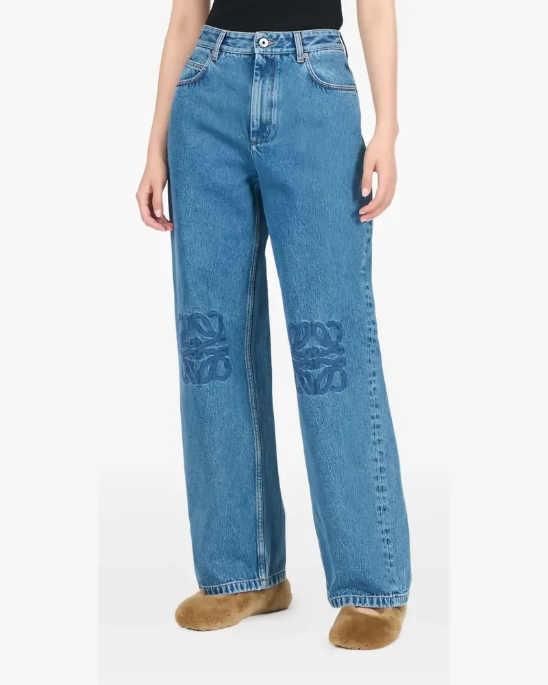 Loewe Jeans mit Anagram-Stickerei - Blau Blau