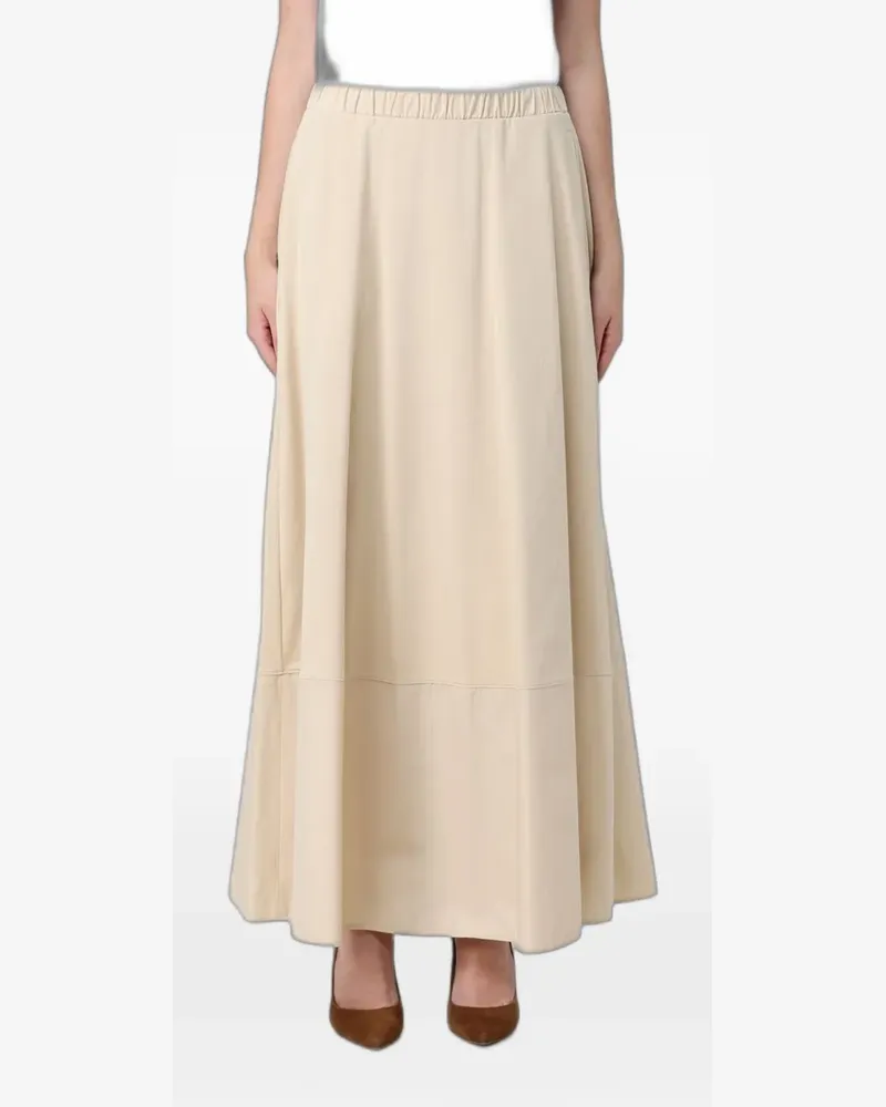 Max Mara elasticated-waist A-line skirt - Nude Nude