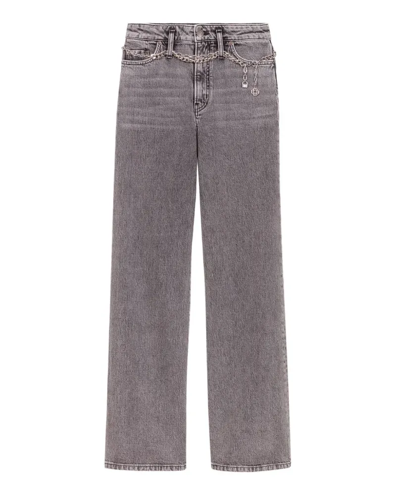 Maje chain-link straight-leg jeans - Grau Grau