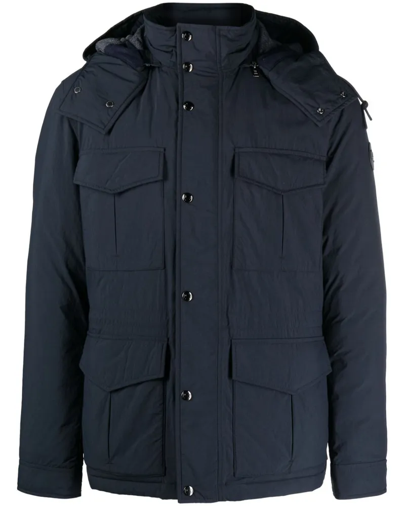 Woolrich Gefütterte Jacke mit Klappentaschen Blau