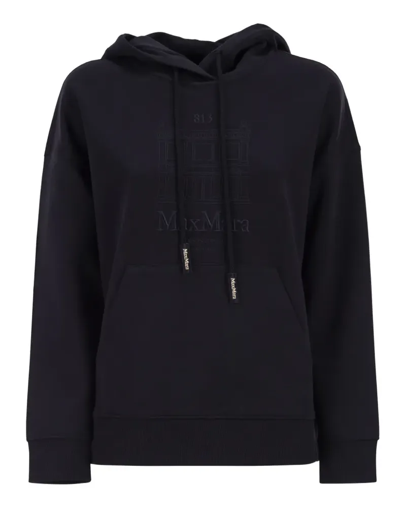 Max Mara Max Mara drawstring graphic hoodie - Blau Blau