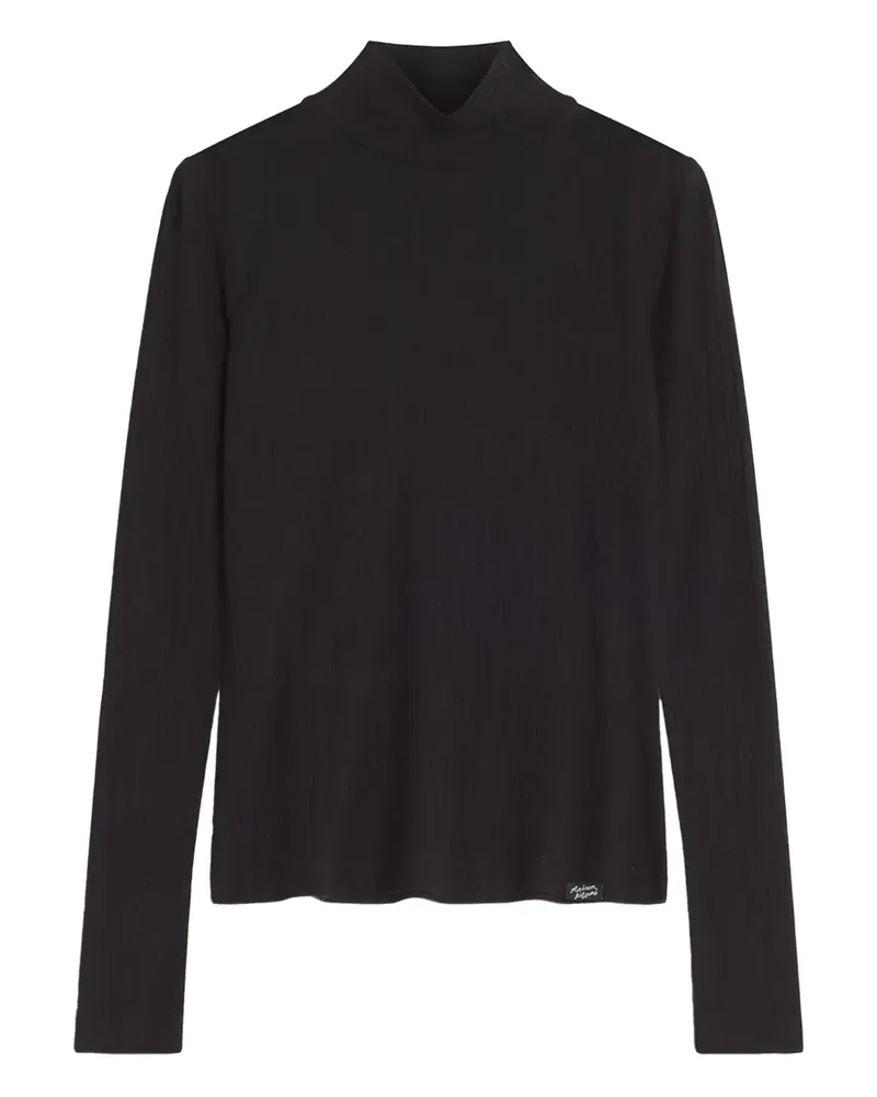 Kitsuné long-sleeve roll-neck top - Schwarz Schwarz