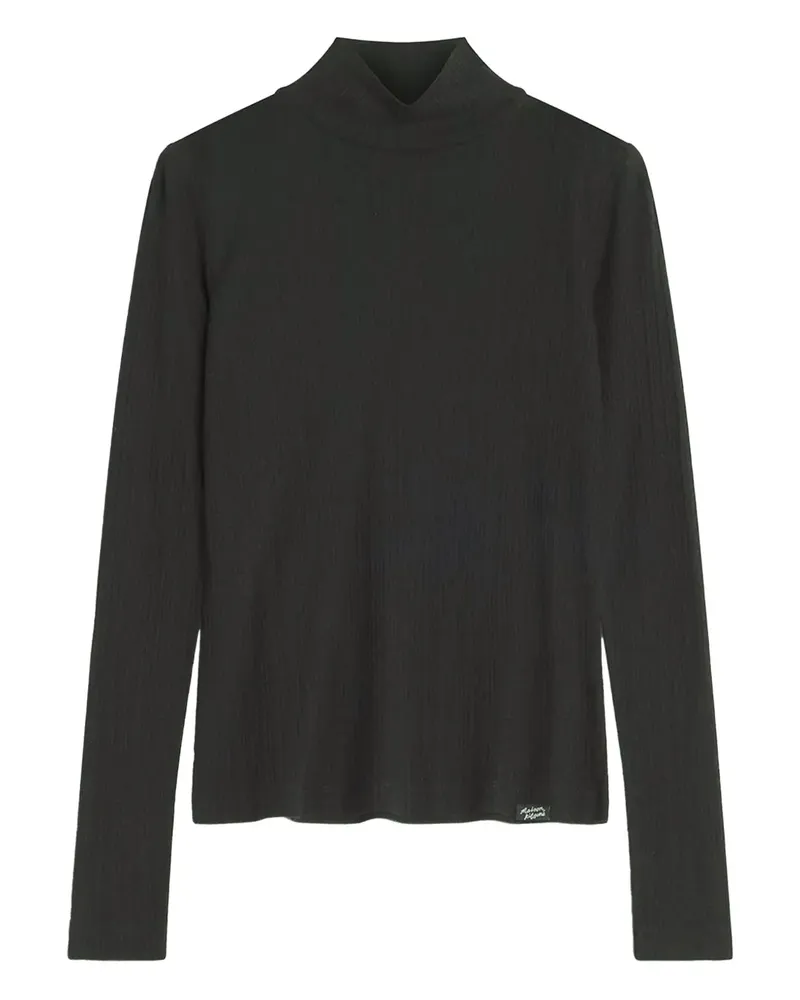 Kitsuné long-sleeve roll-neck top - Schwarz Schwarz