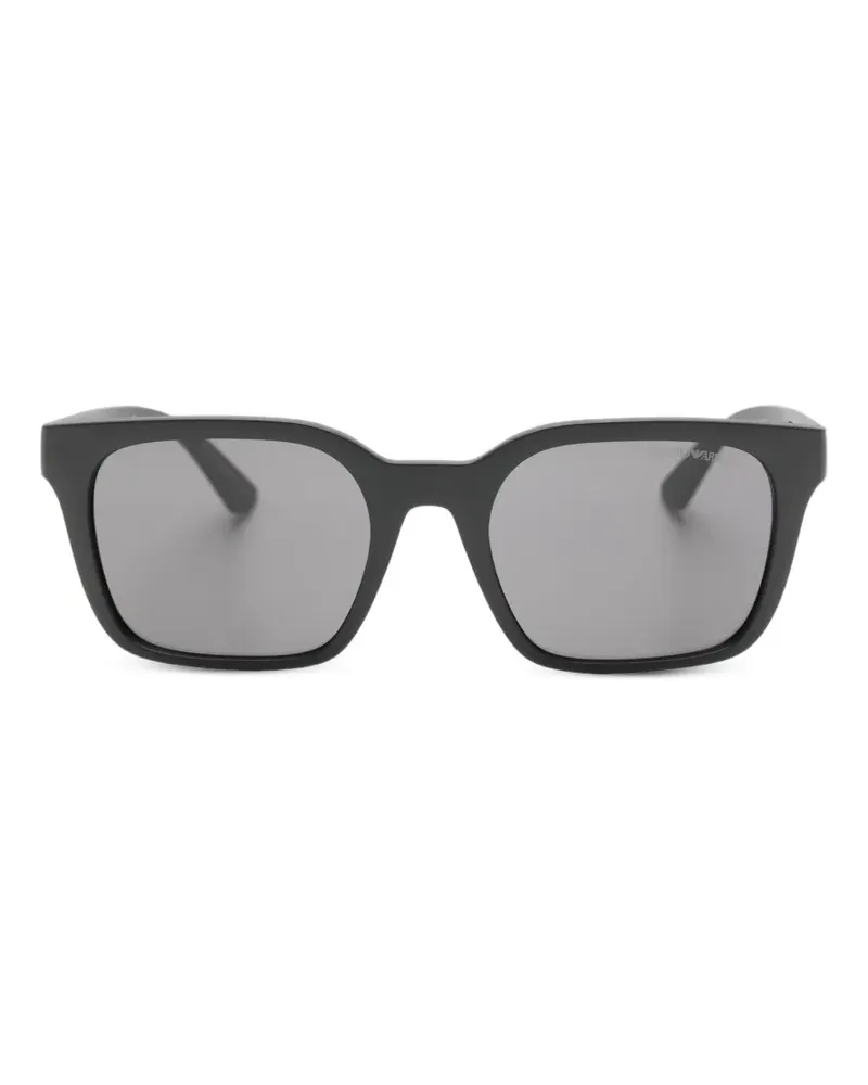 Emporio Armani Sonnenbrille mit eckigem Gestell - Schwarz Schwarz