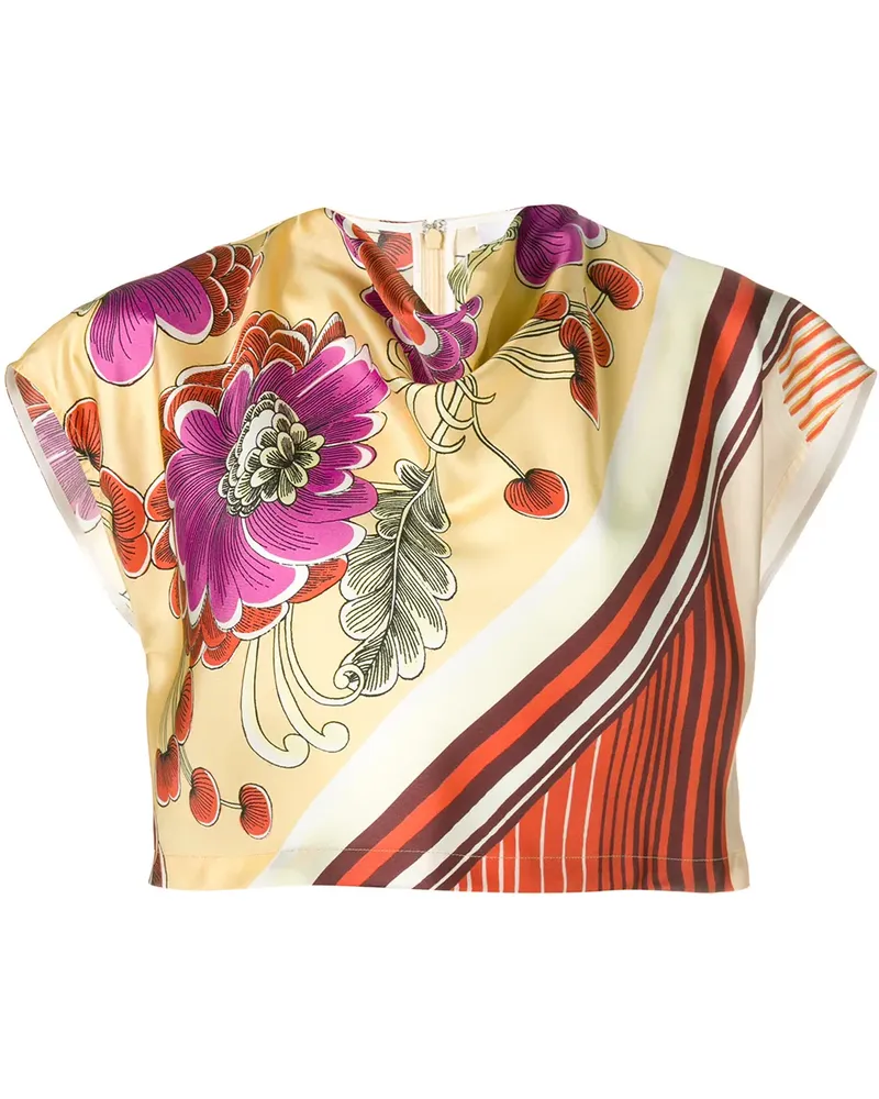 Chloé Cropped-Top mit Print - Nude Nude