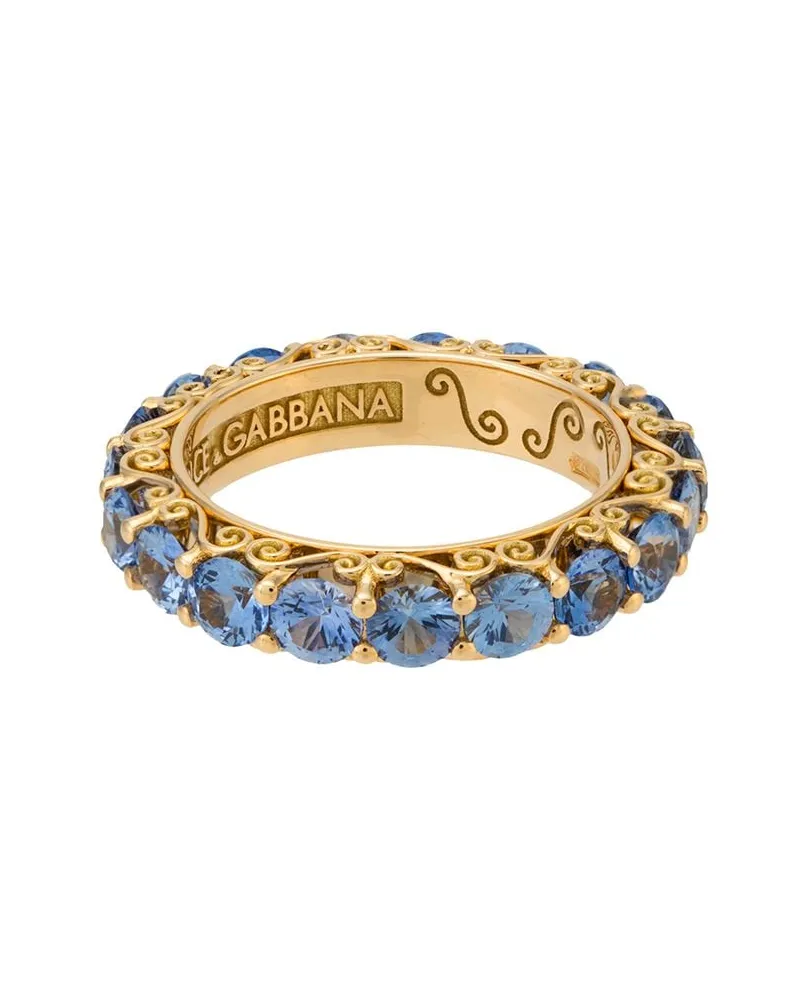 Dolce & Gabbana 18kt Heritage Gelbgoldring mit Saphiren Gold