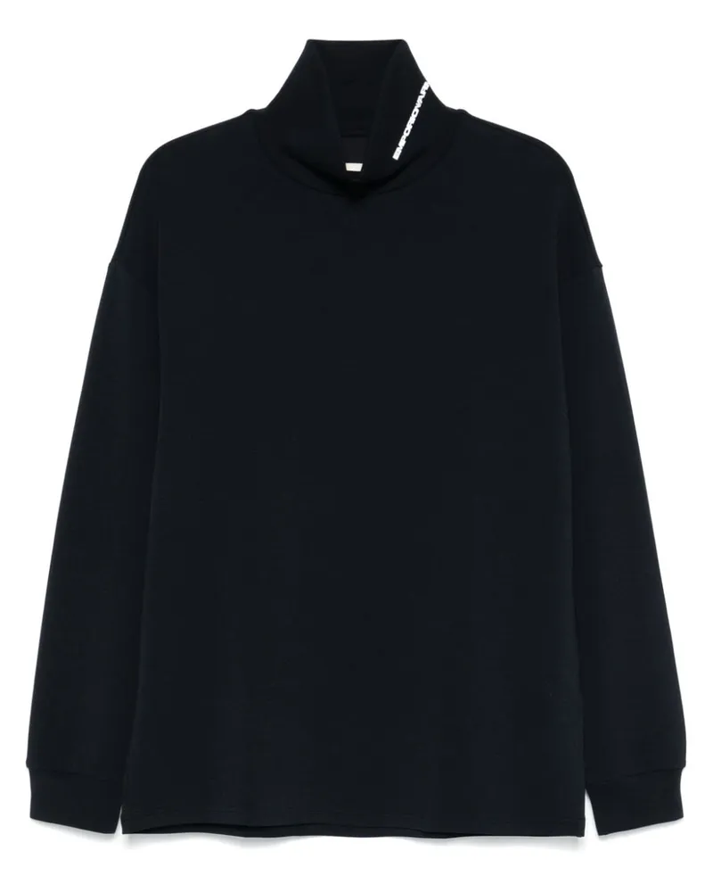 Emporio Armani ASV Pullover mit Stehkragen - Schwarz Schwarz