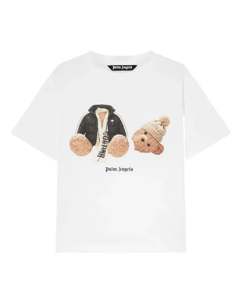Palm Angels Broken Bear Cortina T-shirt - Weiß Weiß
