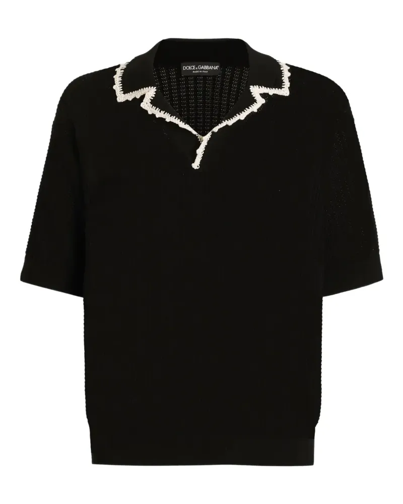 Dolce & Gabbana crochet-trim sweater - Schwarz Schwarz