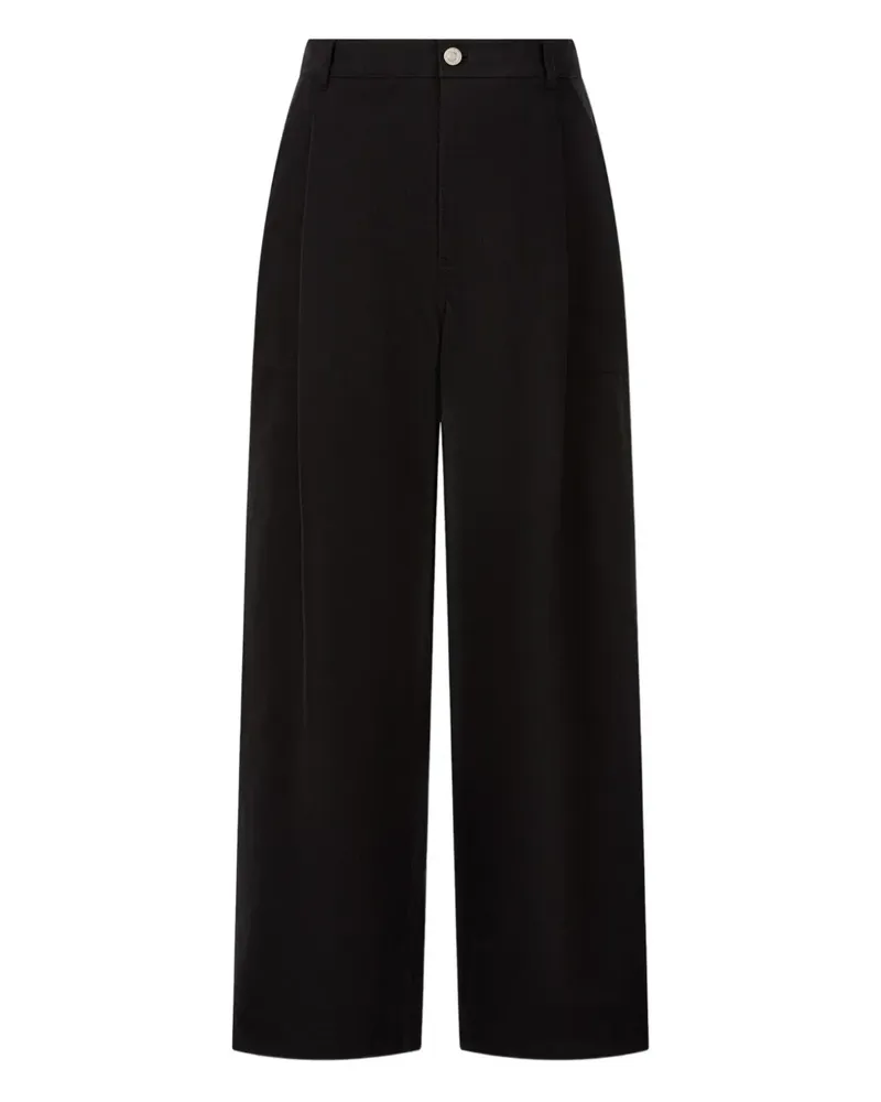 STUDIO TOMBOY button-detail cotton trousers - Schwarz Schwarz