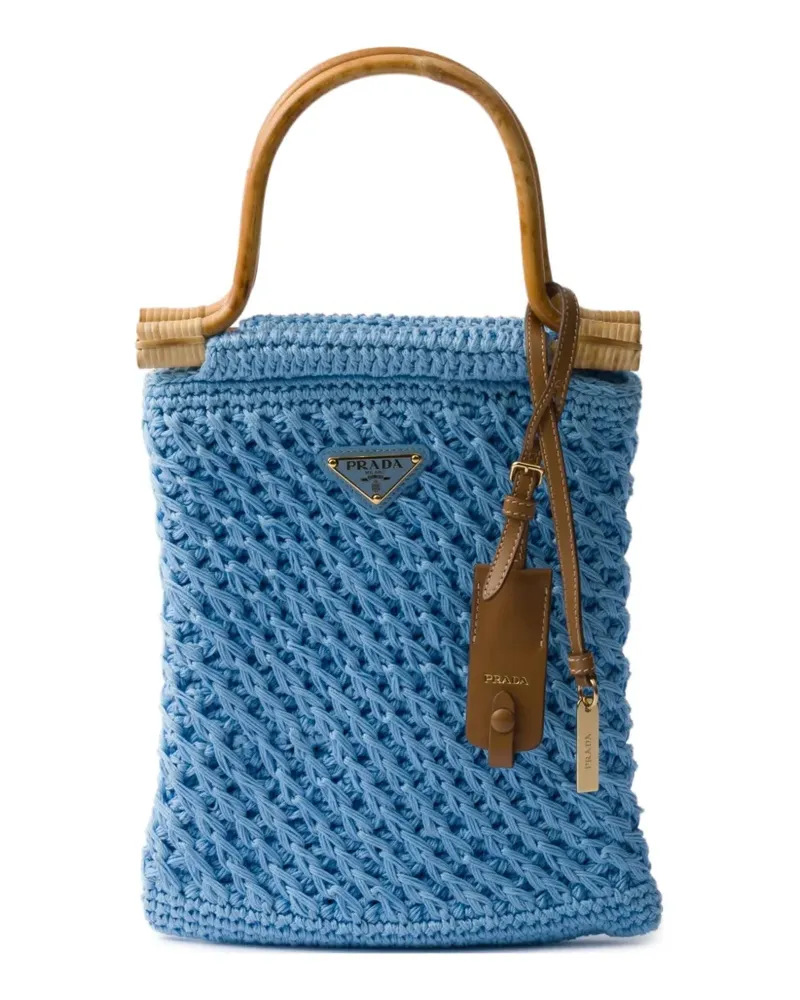 Prada Gehäkelte Mini-Handtasche - Blau Blau