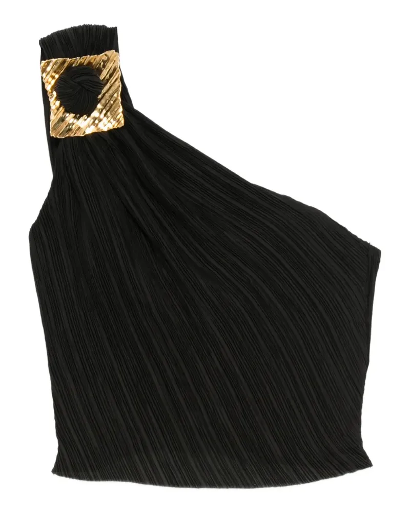 Cult Gaia Moira pleated one-shoulder top - Schwarz Schwarz