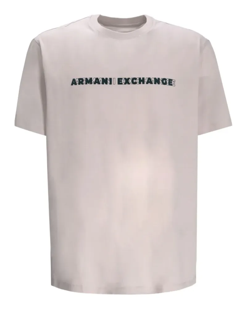 Armani Exchange T-Shirt mit Logo - Grau Grau