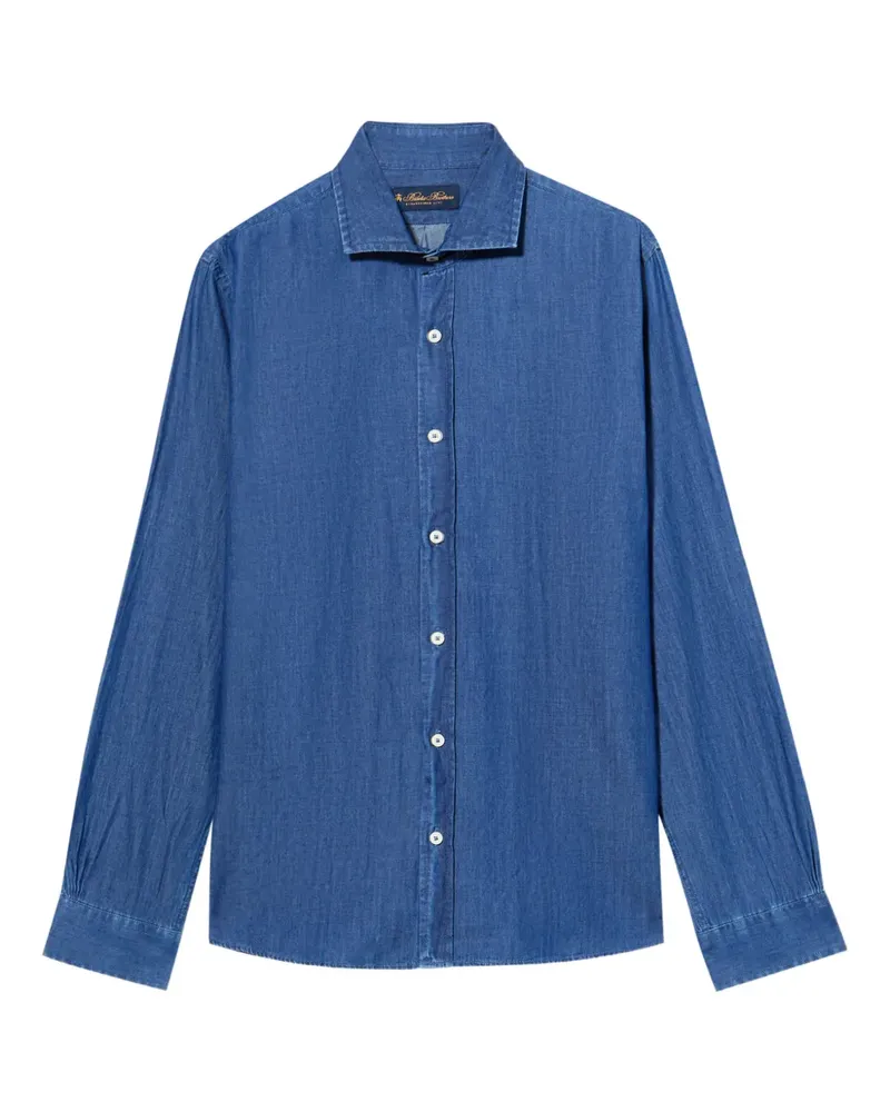 Brooks Brothers Jeanshemd mit Spreizkragen - Blau Blau
