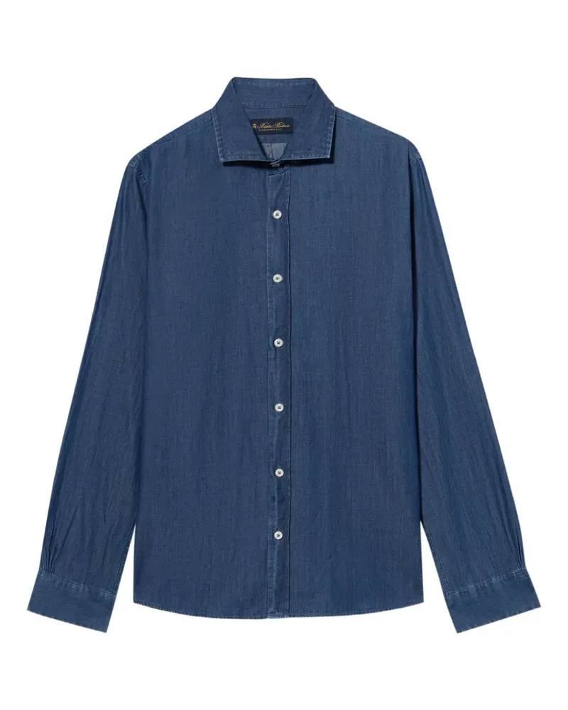 Brooks Brothers Jeanshemd mit Spreizkragen - Blau Blau
