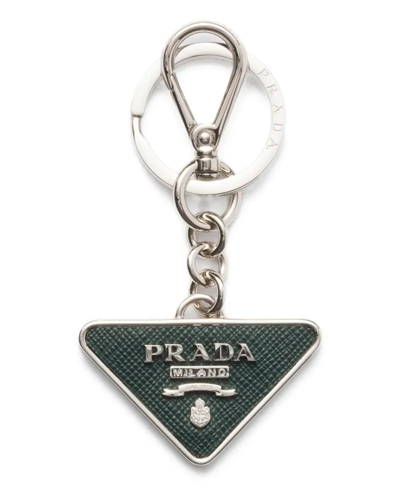 Prada Schlüsselanhänger aus Saffiano-Leder - Grün Grün