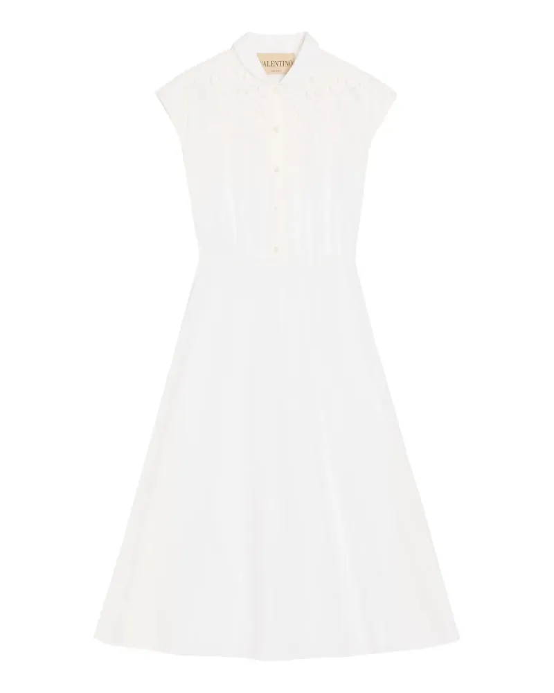 Valentino Garavani Midikleid mit Sangallo-Stickerei - Weiß Weiß